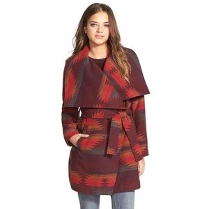 NWT Steve Madden Ruby Aztec wrap coat sz L
